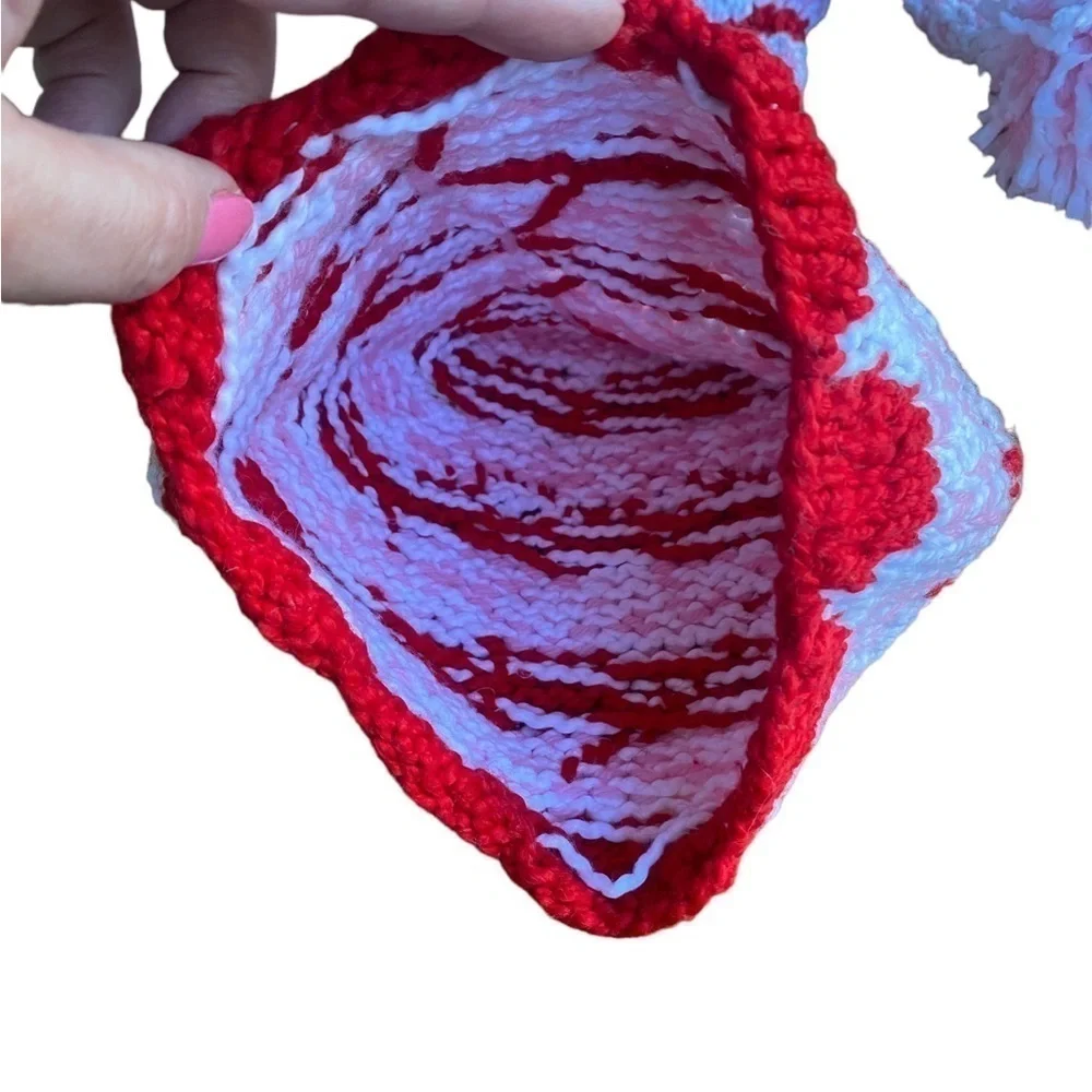 Valentine's Day Handmade Knitted Hat,Valentine Day Elf Hat,Photo Opp Adult/Youth